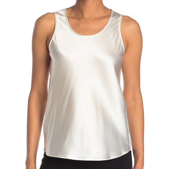 NEW Boss Hugo Boss Women Inolea Silk Blend Scoop Neck Dressy Tank Top Blouse - Picture 1 of 4
